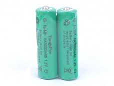 2Pcs TangsFire AA 1.2V 3000mAh Ni-MH Rechargeable Battery Green